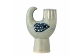 Sisustus - Bloomingville - Trudy Candlestick H12.5 cm - Blue stoneware - 82060864