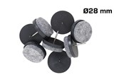 Naulat ja ruuvit - Home>it slip stitch with felt Ø28 mm x 8 pcs black - 11611