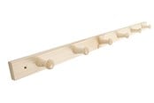 Kannakkeet & Saranat  - Home>it Coat rack 6 hooks pine wood natural RETRO - 12304