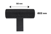 Kannakkeet & Saranat  - Home>it Knurled T-Bar Furniture Knob Matte Black Set of 2 - 21290