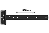Kannakkeet & Saranat  - Home>it T-Hinge – Matte Black 300 x 30 mm Zinc-Coated Carbon Steel - 20503