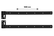 Kannakkeet & Saranat  - Home>it stable door hinge 500 mm matt black 2 pcs. - 20519