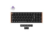 Näppäimistöt - Keychron K4 HE SE (Wood) - Wireless Tri-Mode Hot Swap QMK Gateron 2.0 Purple Magnetic (Hall Effect) - Pelinäppäimistö - Pohjoismainen - Musta - K4H-F1-BO