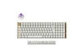 Näppäimistöt - Keychron K4 HE SE (Wood) - Wireless Tri-Mode Hot Swap QMK Gateron 2.0 Purple Magnetic (Hall Effect) - Pelinäppäimistö - Pohjoismainen - Valkoinen - K4H-Q1-BO