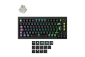 Näppäimistöt - Keychron Lemokey L5 HE - 8K 75% Knob Cyber Lime Magnetic Switch (Hall Effect) - Pelinäppäimistö - ilman numpadia - Pohjoismainen - Musta - L5W-W1D-BO