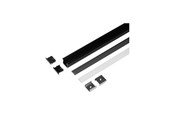 Smart Home - Älykoti - Light Solutions Aluminiumsprofil - Model L (Indbyg) - 20mm LED strip - Sort - 5714255011197