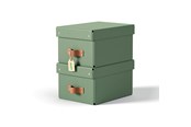 Arkistointi & Säilytys - Leitz  Puro säilytyslaatikko kannella, pieni, 7L, 100% kierrätyskartonki, 2 kpl, Vihreä - 61470050
