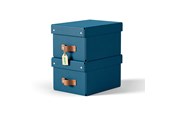 Arkistointi & Säilytys - Leitz Puro säilytyslaatikko kannella, pieni, 7L, 100% kierrätyskartonki, 2 kpl, Tummansininen - 61470068