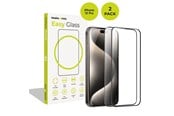 Puhelintarvikkeet - Näytönsuojat - Mobile Origin EasyGlass iPhone 15 Pro - 2 pack - FRL-EG-i15Pro-2pk