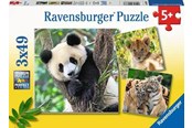 Palapelit - Ravensburger Panda Lion And Tiger 3x49p - 05666