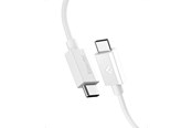 USB kaapelit - Spigen Essential USB C to USB C 60W Cable - white EB6020CC - ACA08719