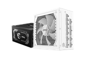 Virtalähde - MSI MAG A1000GL PCIE5 WHITE Virtalähde - 1000 mAh - 135 mm - ATX 3.1 - 80 Plus Kulta sertifioitu - MAG A1000GL PCIE5 WHITE