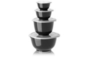 Keittiötarvikkeet - Rosti - Margrethe Bowls - Set of 4 + Lids (Carbon Black) - 29964
