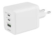 Puhelin - Adapterit & Laturit - Deltaco USB GaN Wall Charger 100 W | 1x USB-A | 2x USB-C | PPS | White - USBC-GAN06