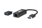 Verkkokortit (verkkosovittimet, tulostuspalvelimet jne.) - Eaton Tripp Lite Series USB-C USB-A to RJ45 Gigabit Ethernet Network Adapter (2xM/F) USB 3.2 Gen 1 Black - U336-000-GB-CA