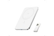 Powerbank - Anker MagGo Power Bank 5K Slim - White Powerbank - Valkoinen - 5000 mAh - A1665H21