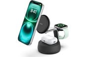Puhelin - Adapterit & Laturit - Belkin UltraCharge Pro 25w Qi2 3in1 Magnetic Charger Charcoal - WIZ040KQCH