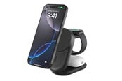 Puhelin - Adapterit & Laturit - Belkin UltraCharge 25w Qi2 3in1 Magnetic Charger EU Black Round - WIZ037KQBK