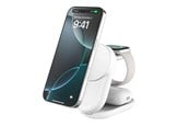 Puhelin - Adapterit & Laturit - Belkin UltraCharge 25w Qi2 3in1 Magnetic Charger EU White Round - WIZ037KQWH