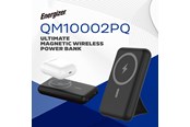 Powerbank - Energizer Magneettinen Langaton Varavirtalähde - 15W Powerbank - musta - 10000 mAh - QM10002PQ