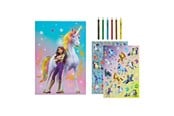 Luovat leikit - Undercover Unicorn Academy Coloring Set with Stickers and Pencils - ACMY0225