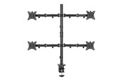 Näytön kiinnitys - Deltaco mounting kit - for flat panel - quad tilt swivel rotate 9 kg - black - ARM-0302-B