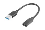 USB kaapelit - Lanberg - USB-C adapter - USB Type A to 24 pin USB-C - 15 cm - AD-UC-UA-03