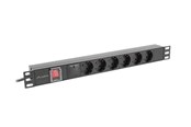 Virtakaapelit (ulkoinen) - Lanberg - power distribution unit - 4000 Watt - PDU-05F-0200-BK