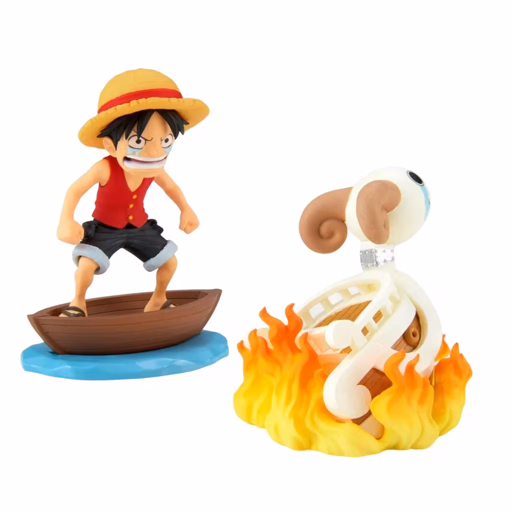 Fanituotteet - Banpresto - ONE PIECE - COLLECTABLE FIGURE - MONKEY.D.LUFFY & GOING MERRY 8 cm - Figuuri - 4983164289282