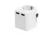 Virtakaapelit (ulkoinen) - Gembird EU to Universal travel power adapter - 12W - TPA-EU2A12-01-W
