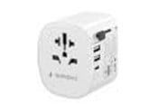 Virtakaapelit (ulkoinen) - Gembird Grounded universal travel power adapter - 15W - TPA-EU2A1C15-01-W