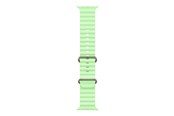 Smartwatch - Lisävarusteet - Apple 49mm Neon Green Ocean Band - Natural Titanium Finish - MGCF4ZM/A
