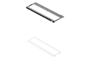 Kotelot - lisätarvikkeet - Havn HS 420 Fan Brackets for 360mm Radiator - White - HVN-AS-HS420-05-36A