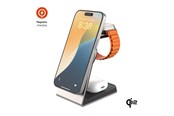 Puhelin - Adapterit & Laturit - FIXED 3in1 Mag ALU Qi2 Wireless Charging station Titanium - FIXMPOS-AL2-TI