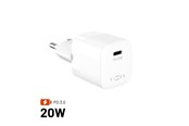 Puhelin - Adapterit & Laturit - FIXED Fast Mini Home Charger 20W USB-C PD White - FIXC20M2-C-WH