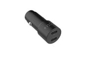 Puhelin - Adapterit & Laturit - FIXED Super Fast Dual USB-C Car Charger 65W Black - FIXCC65-CC-BK