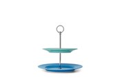 Kattaus - Lyngby Porcelæn - Rhombe Color Etagere 27 cm - Blue & Green - 201991