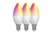 Smart Home - Älykoti - Deltaco SMART HOME - LED light bulb - shape: C37 - E14 - 4.9 W - RGB light - 2700-6500 K - white (pack of 3) - SH-LE14C37RGB02-3P