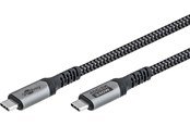 USB kaapelit - Pro USB-C <-> USB-C - 0.5m - 240 Watt Power Delivery - USB 4.0 / Thunderbolt 4 - Musta - PUSB4-40-AC-SBG-0.5M