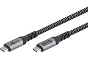 USB kaapelit - Pro USB-C <-> USB-C - 1.0m - 240 Watt Power Delivery - USB 4.0 / Thunderbolt 4 - Musta - PUSB4-40-AC-SBG-1M