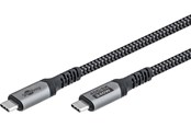USB kaapelit - Pro USB-C <-> USB-C - 1.8m - 240 Watt Power Delivery - USB 4.0 / Thunderbolt 4 - Musta - PUSB4-40-AC-SBG-1.8M