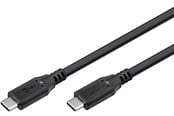 USB kaapelit - Pro USB-C <-> USB-C - 0.5m - 240 Watt Power Delivery - USB 4.0 / Thunderbolt 4 - Musta - PUSB4-40-AC-B-0.5M