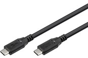 USB kaapelit - Pro USB-C <-> USB-C - 1.0m - 240 Watt Power Delivery - USB 4.0 / Thunderbolt 4 - Musta - PUSB4-40-AC-B-1M