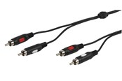 Audiokaapelit - Vivanco Audio Cable 2xRCA Male 2.5m Black - 4008928460131