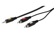 Audiokaapelit - Vivanco Audio Cable 1x3.5mm / 2xRCA 1.5m Black - 4008928460308