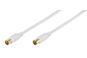Antennikaapelit/-liittimet - Vivanco 90dB Antenna Cable 2x shield 15m White - 4008928481327