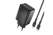 Puhelin - Adapterit & Laturit - Dudao A29C 65W GaN Wall Charger + USB-C Cable - Black - 6976625334933