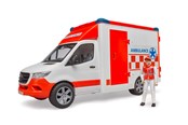 Leluautot - Bruder Mercedes-Benz Sprinter -ambulanssi kuljettajalla - BR2676