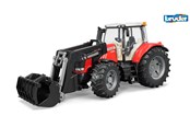Leluautot - Bruder Massey Ferguson 7624 -traktori etukuormaajalla - BR3047