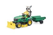 Leluautot - Bruder bworld John Deere -puutarhatraktori ja perävaunu - BR62104